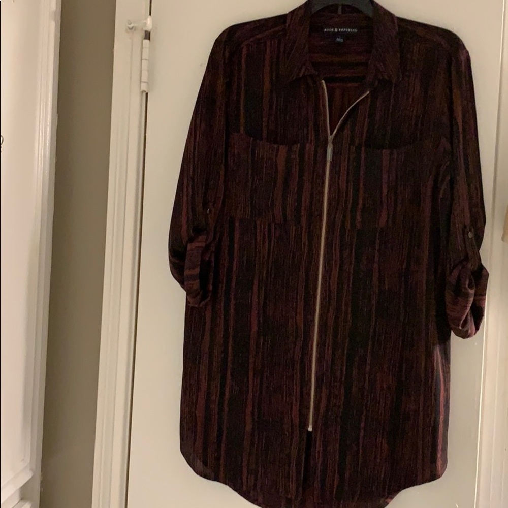 Rock & Republic Zip up Blouse